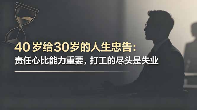 付费文章：40岁给30岁的人生忠告：责任心比能力重要，打工的尽头是失业-创业资源网 | 精品设计与工具分享平台