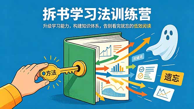 拆书学习法训练营,升级学习能力,构建知识体系,,告别看完就忘的低效阅读-创业资源网 | 精品设计与工具分享平台