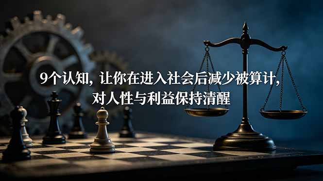 付费文章：9个认知，让你在进入社会后减少被算计，对人性与利益保持清醒-创业资源网 | 精品设计与工具分享平台