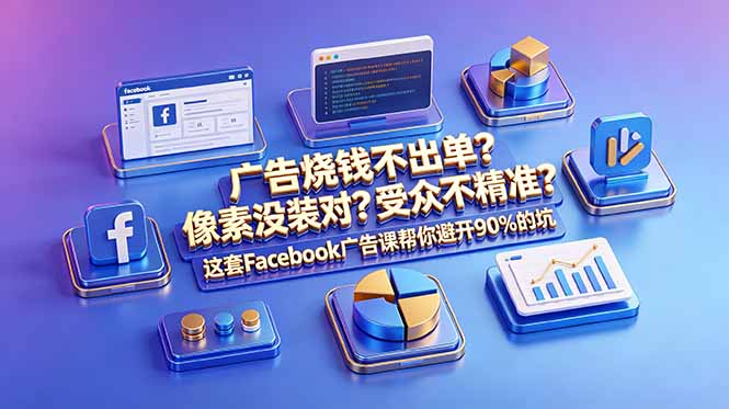 广告烧钱不出单?像素没装对?受众不精准?这套Facebook广告课帮你避开90%的坑-原创双语字幕-创业资源网 | 精品设计与工具分享平台