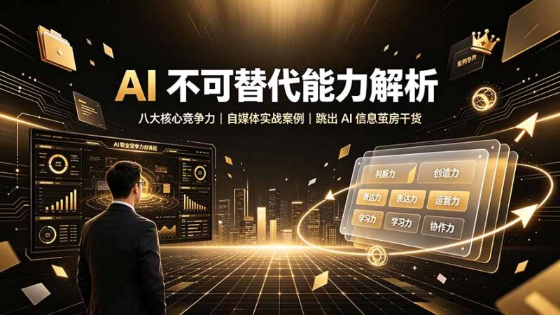付费文章：AI 不可替代能力解析▸八大核心竞争力｜自媒体实战案例｜跳出 AI 信息茧房干货-创业资源网 | 精品设计与工具分享平台