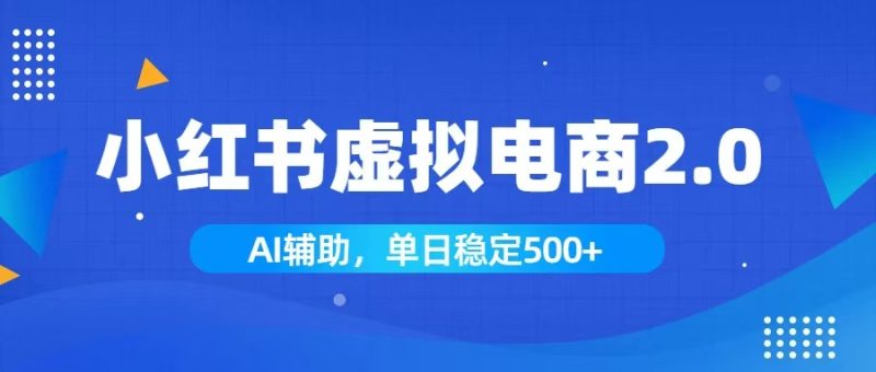 小红书AI虚拟电商2.0,学员实测单日收益1800+,长尾搜索流量持续稳定出单-创业资源网 | 精品设计与工具分享平台