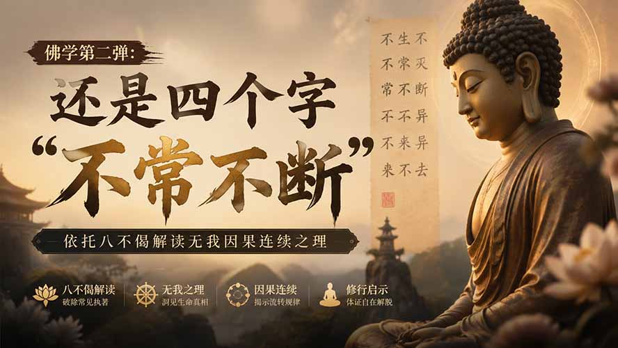 付费文章:佛学第二弹:还是四个字“不常不断”依托八不偈解读无我因果连续之理 付费文章:佛学第二弹:还是四个字“不常不断”依托八不偈解读无我因果连续之理