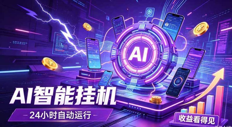 AI智能广告挂机，躺赚新模式 设备托管运行，解放双手持续变现-创业资源网 | 精品设计与工具分享平台