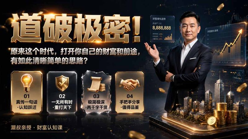 付费文章:道破极密!原来这个时代,打开你自己的财富和前途,有如此清晰简单的思路?-创业资源网 | 精品设计与工具分享平台