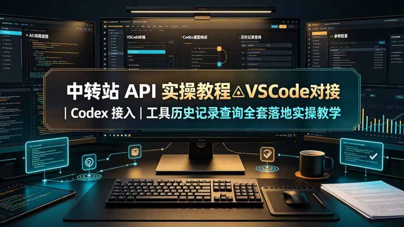 中转站 API 实操教程△VSCode 对接|Codex 接入|工具历史记录查询全套落地实操教学-创业资源网 | 精品设计与工具分享平台