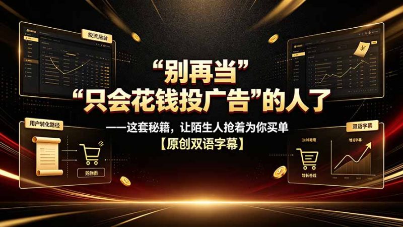 别再当“只会花钱投广告”的人了——这套秘籍,让陌生人抢着为你买单【原创双语字幕】-创业资源网 | 精品设计与工具分享平台