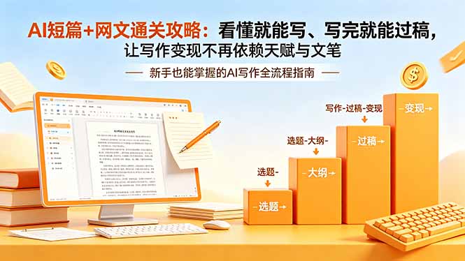 AI短篇+网文通关攻略-更新：看懂就能写、写完就能过稿，让写作变现不再依赖天赋与文笔-创业资源网 | 精品设计与工具分享平台