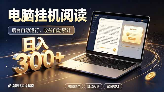 看小说也有收益?自动化流程,轻松日入300+-创业资源网 | 精品设计与工具分享平台