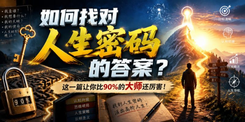 付费文章:如何找对人生密码的答案?这一篇让你比90%的大师还厉害!-创业资源网 | 精品设计与工具分享平台