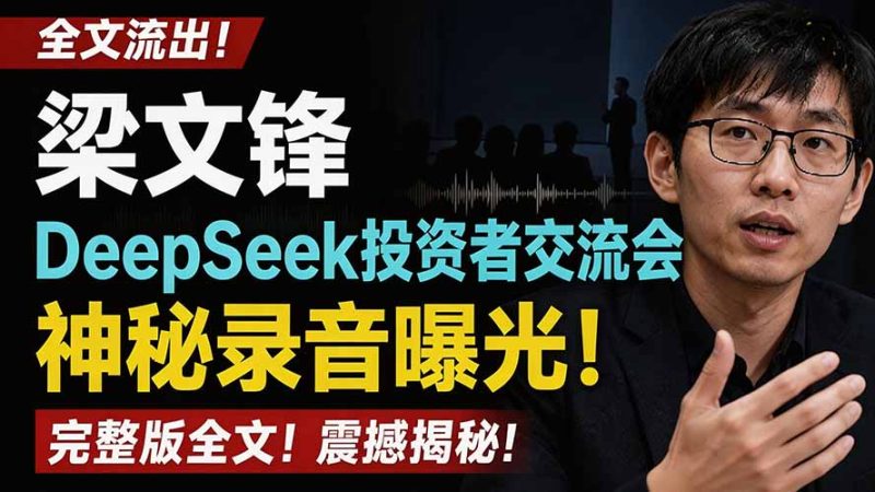 全文流出梁文锋DeepSeek投资者交流会神秘录音曝光,感兴趣的抓紧看-创业资源网 | 精品设计与工具分享平台