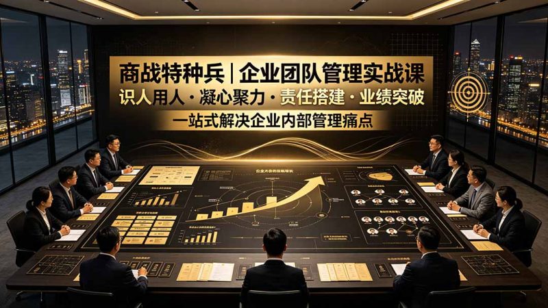 商战特种兵｜企业团队管理实战课：识人用人｜凝心聚力｜责任搭建｜业绩突破，一站式解决企业内部管理痛点-创业资源网 | 精品设计与工具分享平台
